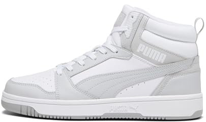 PUMA Unisex Rebound V6 Sneaker, White Ash Gray, 47 EU