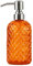 Funly mee Seifenspender für Bad und Küche, Glas, mit 304 rostfreier Edelstahl-Pumpe (orange)