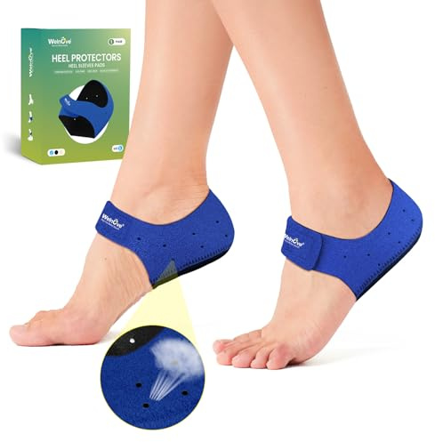 Protector de talón para fascitis plantar para zapatos, 2 pares, taloneras Welnove para mujeres y hombres, alivio del dolor de espolón, almohadillas para orejas de talón para tendinitis de Aquiles