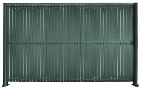 STOCKCLOTURE Kit occultation lamelle lattes PVC pour panneau grillage rigide maille 55 brise vue-brise H 1m93 x 2m50 Vert