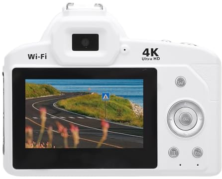 Digitalkamera, HD 4K-videokamera, 64 MP Point and Shoot-digitalkameror, 16x Digital Zoom Anti Shake, 3-tums IPS-skärm Kompaktkamera för Inspelning Av Reseliv