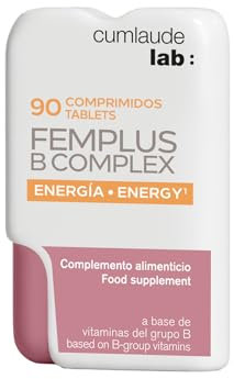 Cumlaude Lab - FemPlus B-Complex, Complemento Alimenticio a Base de Vitaminas del Grupo B, Ideal para Mantener la Energía y el Bienestar General, Sin Azúcar, Gluten, Ni Lactosa - 90 Comprimidos