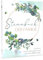 HOWAF Stammbuch Hochzeit, Modernes Familienstammbuch Stammbuch A5 inkl Standesamt Hochzeit mit 10 Klarsichthüllen - Hardcover 17x22.5 cm - Greenery Eukalyptus