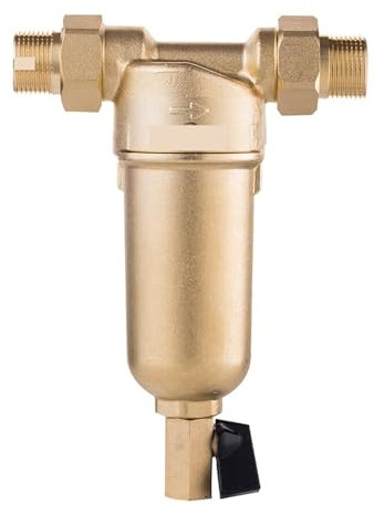 Filtre Sous Evier, Système de purificateur de pré-filtre de lavage à contre-courant de Siphon d'eau chaude, pré-filtre de maison entière de couverture de cuivre de maille d'acier inoxydable de 40 micr