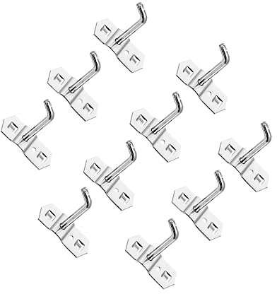 JECOMPRIS 10pcs Heavy Duty Pegboard Tool Storage Hooks Perforated Wall Hooks for Organizing Tools Compact and Practical for Efficient Display and Storage