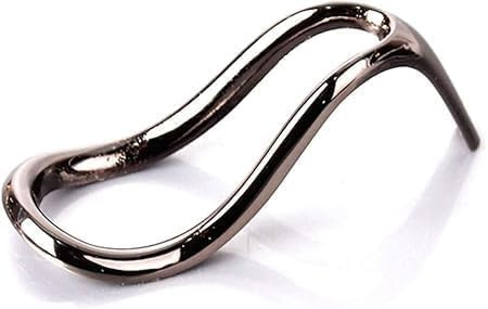 Zhhuoc 1Pc Glossy Useful Stainless Steel Cigar Tobacco Smoking Holder Display Stand Pipe Tool Portable Pipe Stands Accessories（Black）