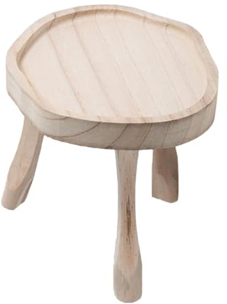 Angoily Supporto per Piante da Casa in Legno Massello Piedistallo Portavasi Piccolo e Leggero Espositore per Fioriere da Interno e Giardino Design Rustico e Salvaspazio