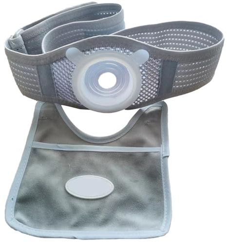 Andningsbart Stomiband, Stomiband För Män Och Kvinnor, Stomitillbehör För Postoperativ Vård, Justerbart Hål (2-5 Cm) Förstärk Stomipåsarna(Large)