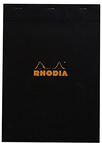 Rhodia 182009C Bloc Agrafé N°18 Noir A4 21 x 29,7 cm Petits carreaux
