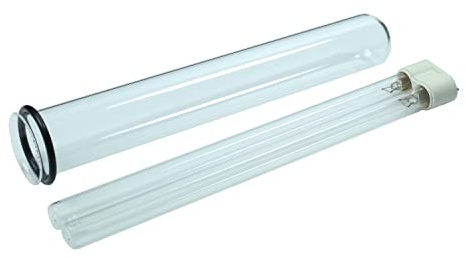 Wacredo UVC Ersatzlampe 18 Watt + Quarzglas inkl. Dichtung für Oase Filtomatic CWS 6000 Komplettset Wasseraufbereitung | Filter | Wasserklärer | Leuchtmittel | UVC Gerät