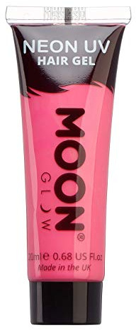 Moon Glow, Neon-UV-Haargel Temporäre auswaschbare Haarfarbe, Spike und Leuchten! (Intensives Rosa, 20 ml (1er-Pack))
