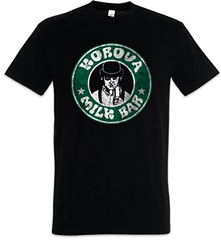 Urban Backwoods Korova Milk Bar Herren T-Shirt Schwarz Größe L