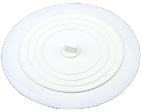 6 Inches Drain Stopper, Silicone Bath Plug Tub Stopper White Drain Plug for Kitchens, Bathrooms and Laundries
