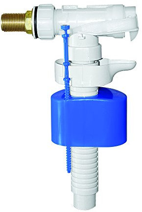 FLUSHDADDY NJ313 Side Entry Anti Syphon Adjustable Fill Valve with 0.5-Inch Brass Tail