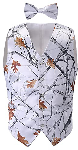 Allingentle Camouflage Men's Suit Vests Wedding Hunting Men's Outerwear Vests for Men