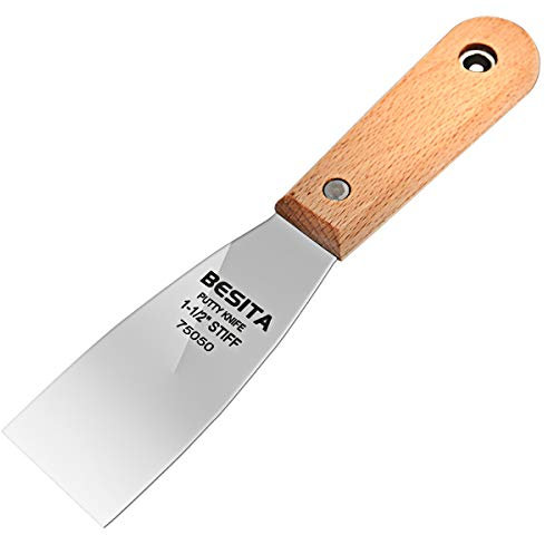 Putty Messer Edelstahl Schaber Holzgriff Schaber für Tapete Farbe Schaber Werkzeug Universal Spatel Gips Spatel