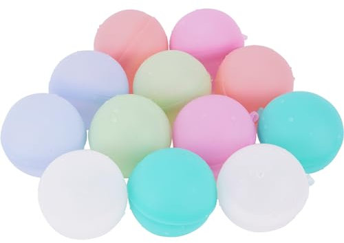 FLYAMAPIRIT Wasserbomben, wiederverwendbare Silikon-Wasserballons, Bomben, selbstschließendes Wasserbomben-Set, Spritzbälle für Outdoor-Pool-Party, Strand-Wasserspiele (zufällige Farbe) (12 Stück)