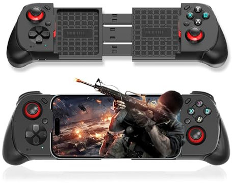 Joso Mobile Gaming Controller für iPhone/Ipad/Android/Tablet, Hall Trigger, Type-C Bluetooth Controller Wireless Gamepad [2024 NEU] Play Call of Duty & More Individuelle Passform für Mobiltelefone