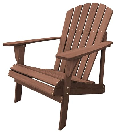 AXI Carmen Chaise Adirondack, Transat Bois, Marron | Chaise de Jardin 1 Personne/Fauteuil Exterieur/Chaise Exterieur | Fauteuil Exterieur à Dossier Haut - 90 x 78 x 93 cm - 14 kg