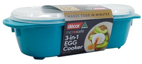 Microsafe Cuiseur à œufs 3 en 1 Bleu sarcelle