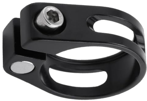 Duroecsain Collier de serrage pour selle de vélo en alliage d'aluminium et acier au carbone 34,9 mm Noir