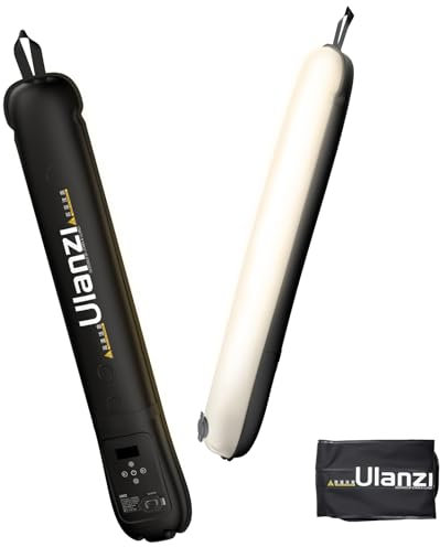 ULANZI UA20 Luftschlauchleuchte, 20W Bi-Color tragbare LED Tube Light, Magnetische Videoleuchte Dimmbare 2700-6500K mit CRI95+, Aufblasbare Fotobeleuchtung für professionelle Videos & Fotografie