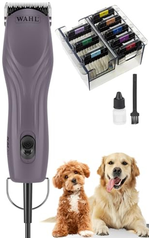 Agrarzone Edition Wahl KM10+ Hundeschermaschine mit Aufsteckkamm-Set - Profi Schermaschine Hund & Katze - Für Groomer & Tierärzte - Leise & vibrationsarm