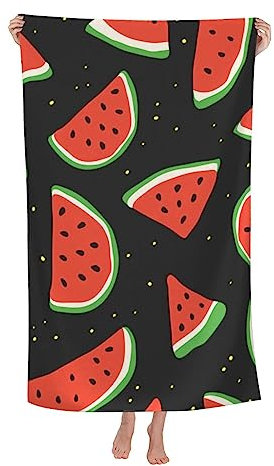 Herren Damen Handtücher Großes Strandtuch Mit Wassermelonenmotiv Strandtuch Niedlich Microfaser Handtücher Besonderes Badetuch Groß Für Strand Sport Schwimmen