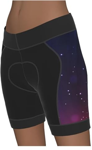 JTKSSCS Culote Ciclista Hombre Pantalones Cortos de Ciclismo for Mujer, Equipo de Bicicleta, Ropa de Carreras, Pintura, Pantalones de Montar for Mujer(Purple,L)