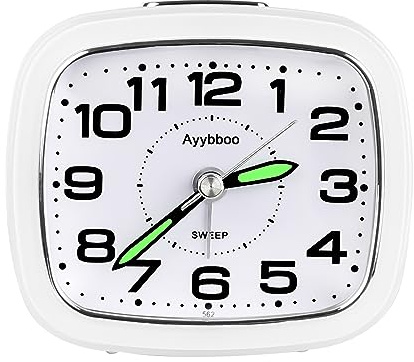 Ayybboo Réveil des Enfants,Reveil de Voyage de Chevet sans Tic-Tac avec Fonction Snooze,Réveil Adapté aux Filles et aux Garçons