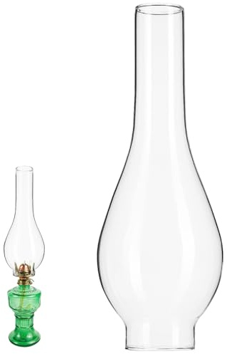 BESTYASH Lampada ad olio paralume in vetro di ricambio per lampade a petrolio Cilindro trasparente Installazione per e decorazione esterna Maggiore durata