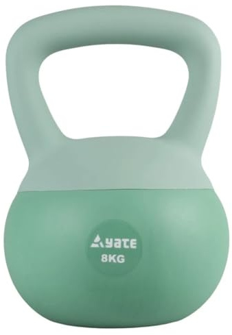 Yate Soft Kettlebell – Bodenschonendes Trainingsgewicht mit ergonomischem Griff & weicher Füllung - Kugelhantel weich 2kg - 8kg Kettle Bell (8kg grün)