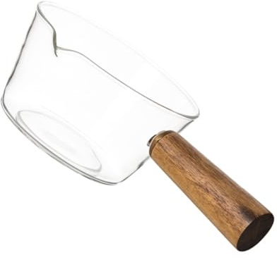 ERINGOGO Casserole à Lait Verre Borosilicate avec Poignée Résistante Haute Température Antiadhésive Compatible Plaques Induction et Chauffe Beurre pour Cuisson Lait Nouilles et Sauces