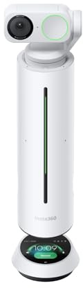 Insta360 WaveLink – 4K Högtalare och kamera för konferensrum, högtalarspårning, 5 m 360° röstupptagning, brusreducering, AI-transkription och sammanfattningar, Plug & Play, fungerar med Zoom, Teams