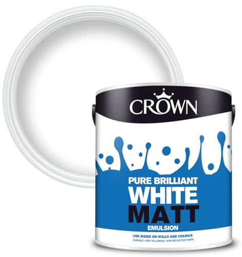 AXpower Inspirational Technology Empowering People Walls & Ceilings Matt Emulsion Paint Pure Brilliant White 2.5L | Smooth Finish, Easy to Apply, High Coverage Interior Wall Paint