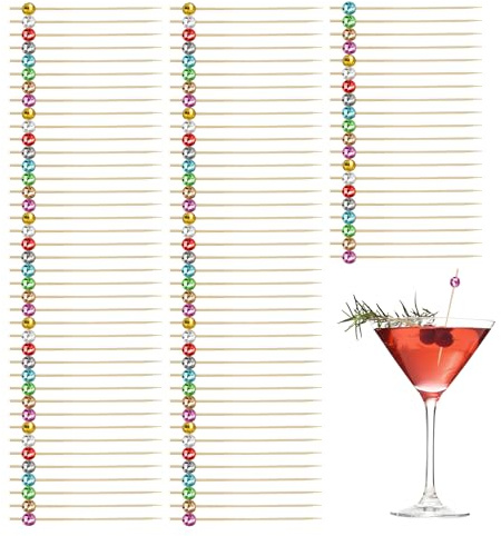 Stuzzicadenti a Palla Disco | 100 Pezzi Spiedini per Dessert,Mescolatori disco ball | Articoli per feste natalizie: cibo, torte, barbecue, salumi, uso interno/esterno