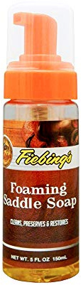 Fiebing's Foaming Liquid Saddle Soap Softness Restores Leather Color 5oz 12cs
