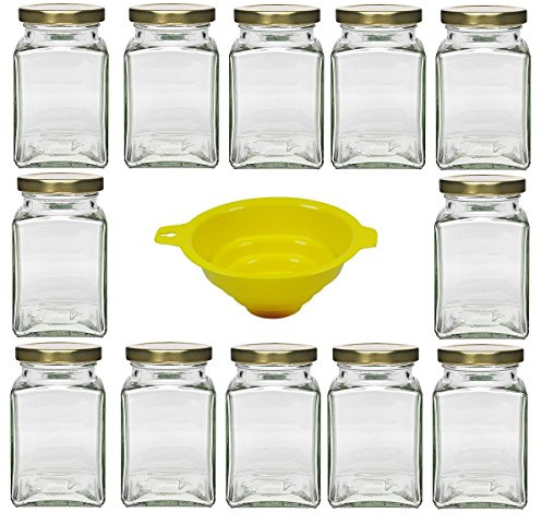 Viva Haushaltswaren jam jars/spice jar., Glass, cover gold, 260ml