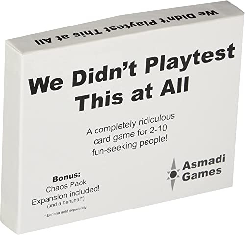 Asmadi Games We Didn't Playtest This At All: Unisex Humor Card Game for All Ages, 16 Cards, 0.16kg, Box, English