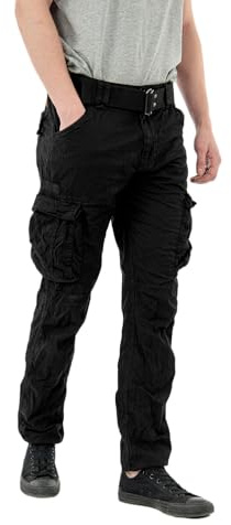 Schott NYC Homme Trranger70 Pants, Noir, 28W EU
