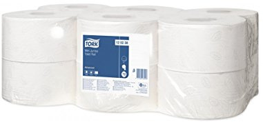 TORK Mini Rouleau de Papier Toilette Jumbo Lot de 12 Rouleaux