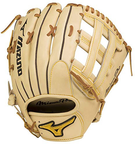 Mizuno Pro Baseballhandschuh Serie, Pro GMP2-700DH Outfield Model Gloves, Tan, Tan H Web, 12.75- Deep Pocket