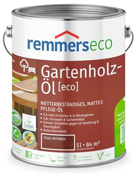 Remmers Teak-Öl [eco], 5 Liter, Teaköl für aussen und innen, optimal für Teak Gartenmöbel oder Teak Holzterrassen, ökologisch, bienenverträglich