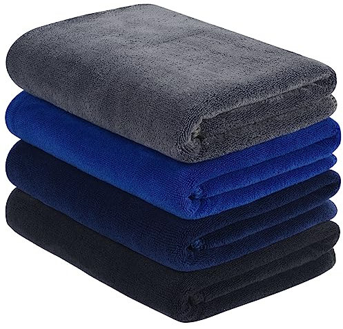VIVOTE Toalla Gimnasio Mcrofibra, Toalla Deportiva Absorbente y de Secado rápido, para Gimnasio, Fitness, Camping, Viajes, Paquete de 4 Unidades, 40 cm x 80 cm