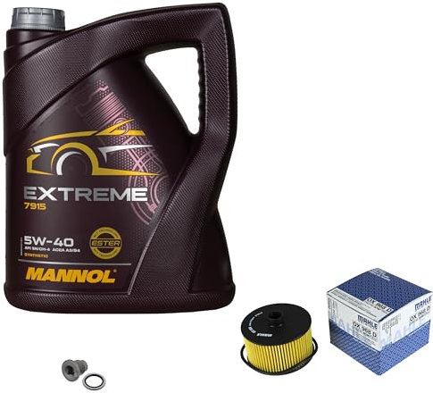Inspektionspaket Wartungspaket Filterset mit 5 L Motoröl Extreme 5W-40, Ölfilter, Verschlussschraube