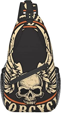 RFSHOP Harley Davidson Lässige Umhängetasche, Outdoor-Schultertasche, Brusttasche, für Wandern, Radfahren, Reisen, für Herren, Damen, Mädchen, Bild