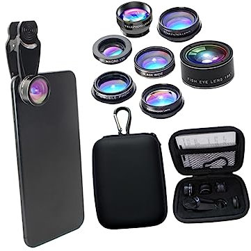 UPKOCH One Mobile Phone Kit Fish-eye Super Wide Macro Polarized Starlight Scope Kaleidoscope Lenses