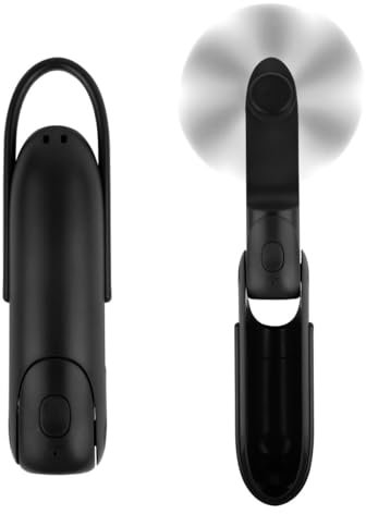 Venforze Mini Handventilator, 3 Geschwindigkeiten Aufladbare Leise Mini Ventilator [12-24 Arbeitsstunden], 3 in 1 Tragbarer USB Ventilator mit Taschenlampe, Ventilator Klein mit Powerbank für Reisen