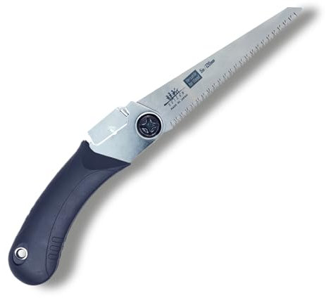 SUIZAN Sierra Plegable Japonesa 120mm Versátil para Madera - Serrucho de Poda Bushcraft Jardinería Carpintería Bricolaje