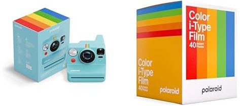 Polaroid - Now+ Gen3 - Appareil Photo instantané connecté Bluetooth + Film Couleur (40 Photos) - Bleu Arctique